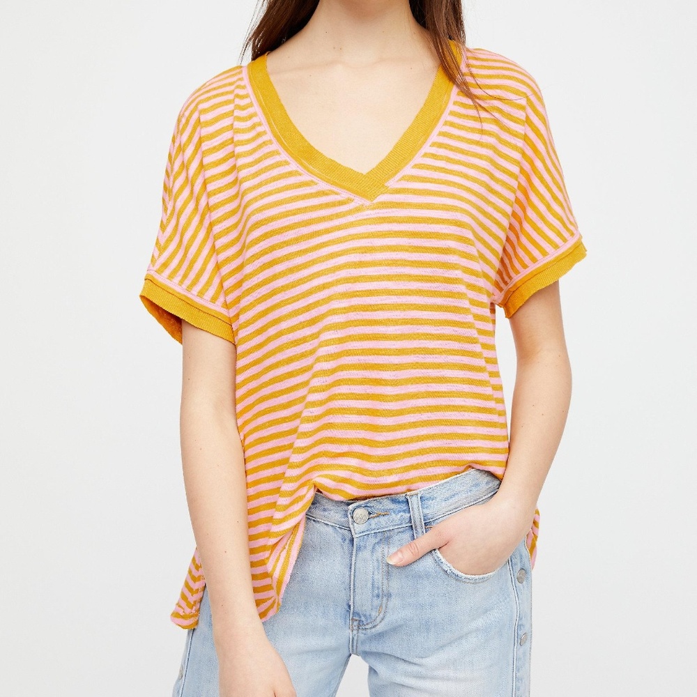 We The Free Women's Yellow We The Free Striped  S